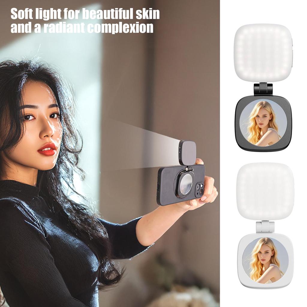 Portable Selfie Light Slim 180 Degree Rotation Lighting Magnetic Phone Selfie Light For Live Streaming Photography Recording