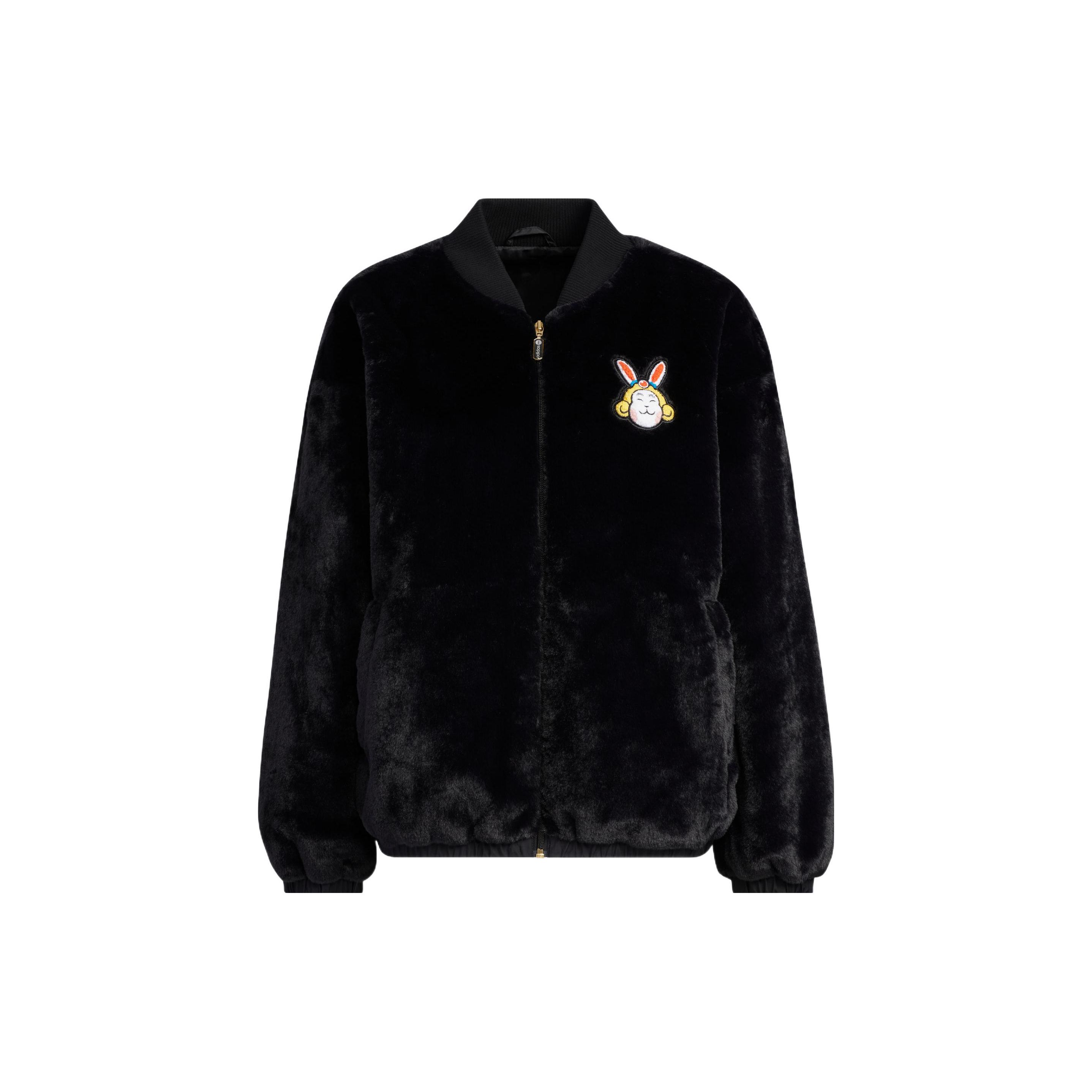Adidas Neo Cartoon Pattern Patch Куртка с длинным рукавом Женская верхняя одежда Черный IA6905