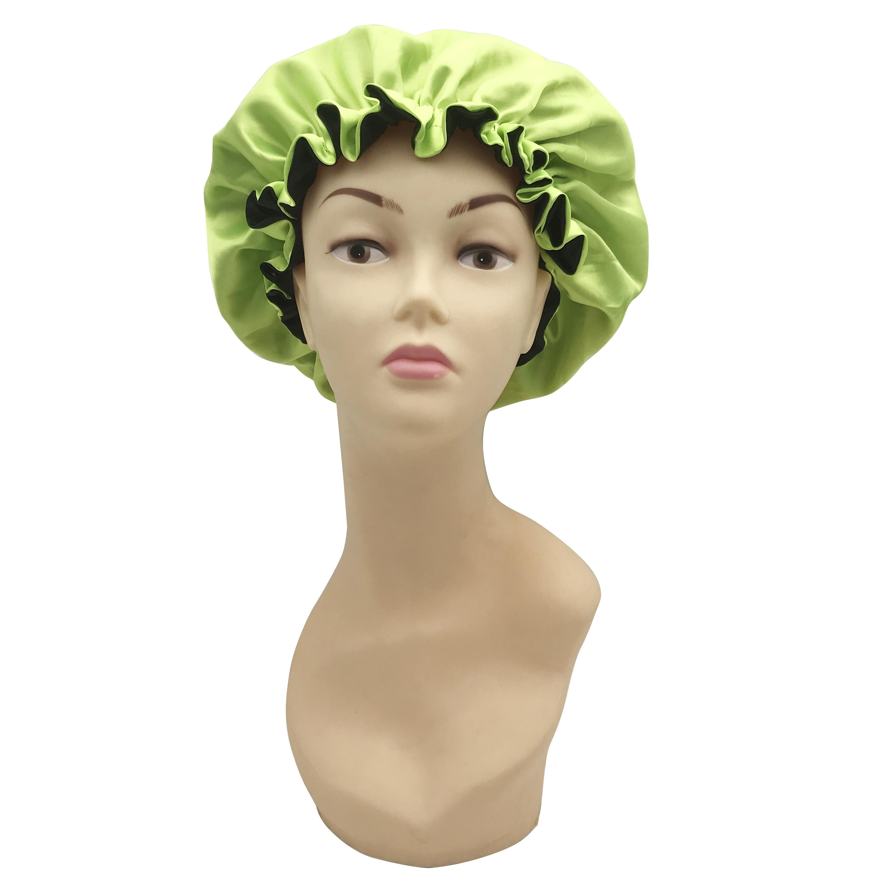 Hair Bonnets Silk with Best Quality Double Layer Satin with logo Wholesale Designer Bonnets (as the picture,One Size)