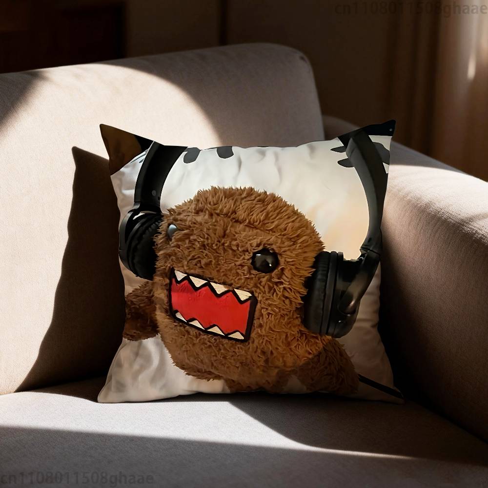 Cute Funny Domo Cartoon  Pillow Cover Living Room Sofa Cushion Cover Bedroom Room Bed Pillow Cover Home Decoration