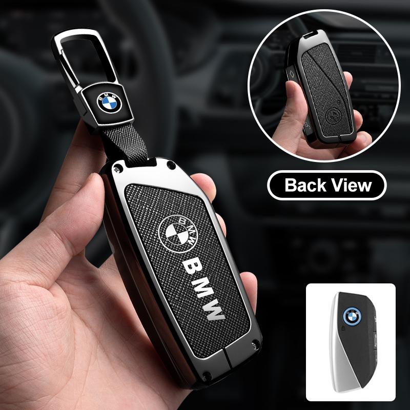 

Car Alloy Key Case Cover for BMW X1 U11 X7 G07 XM G09 i7 7 Series G70 LCI iX I20 U06 G81 M3 2023 Protector Keychain Accessaries чёрный