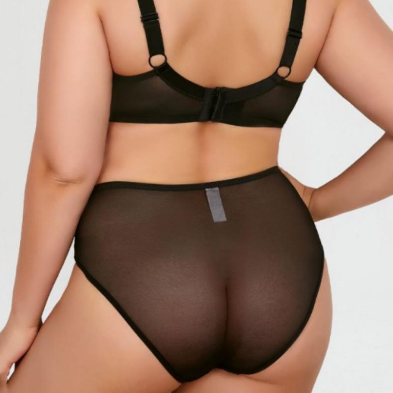 Large Breasts Show Small Lace Gathered Large Size Underwear Set Thin Full Cup Fat Girl Bra