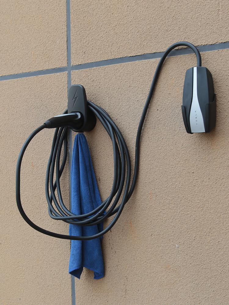 Auto Ladekabel Organizer mit Chassis Halterung Ladekabel Wandhalterung Ladeständer für Tesla Model 3 Y Autozubehör
