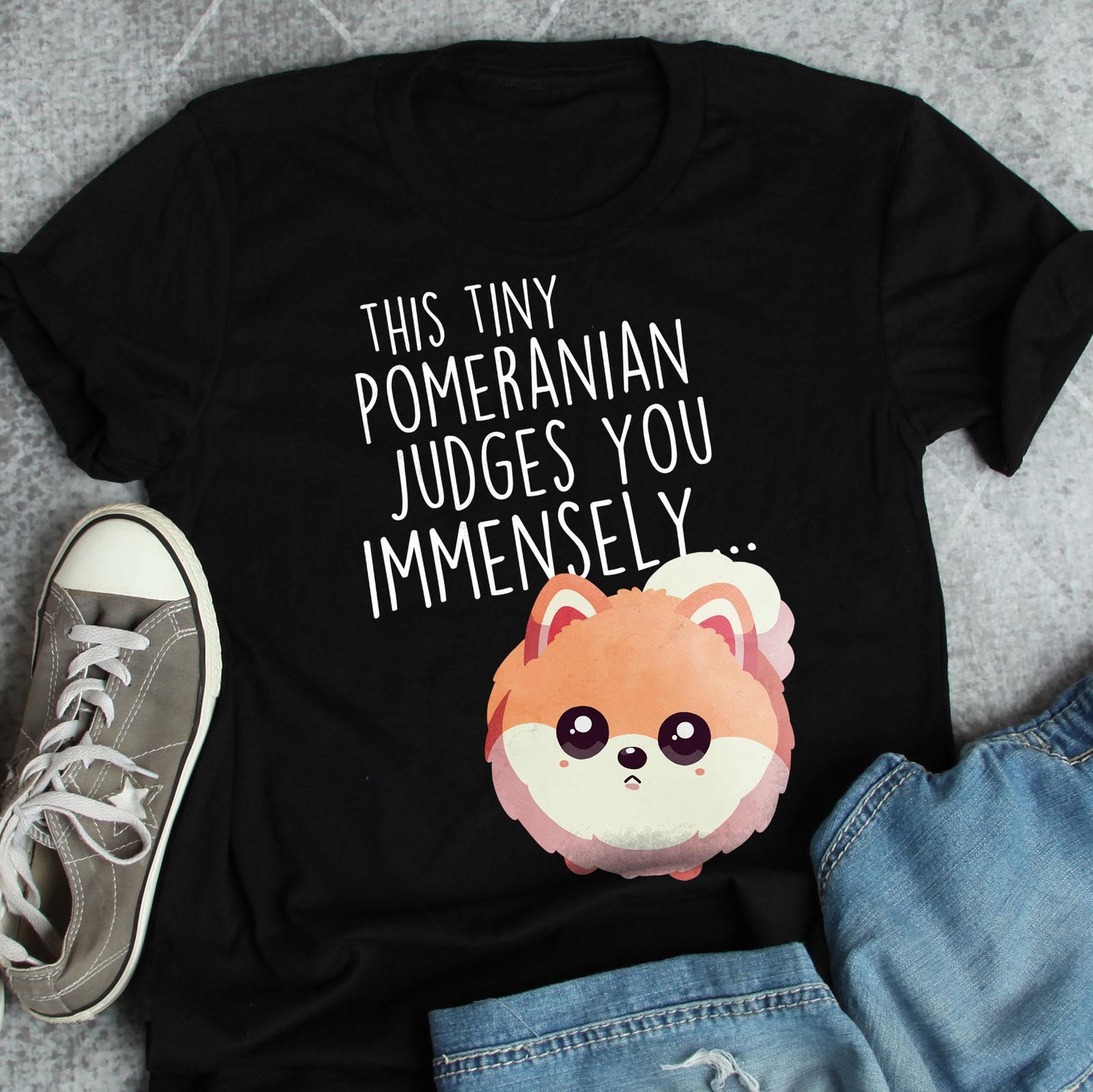 Orange Pomeranian Shirt, , Funny Dog Lover Gift, Cute Pom T-shirt, Pomeranian Tshirt, Pet Tee, Pomeranian Mom Dad, Judges Imely 100