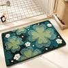 Small Fresh Special-shaped Flower Cashmere Floor Mat, Bathroom Water-absorbing and Dirt-resistant Foot Pad, Entrance Wear-resistant Foot Pad