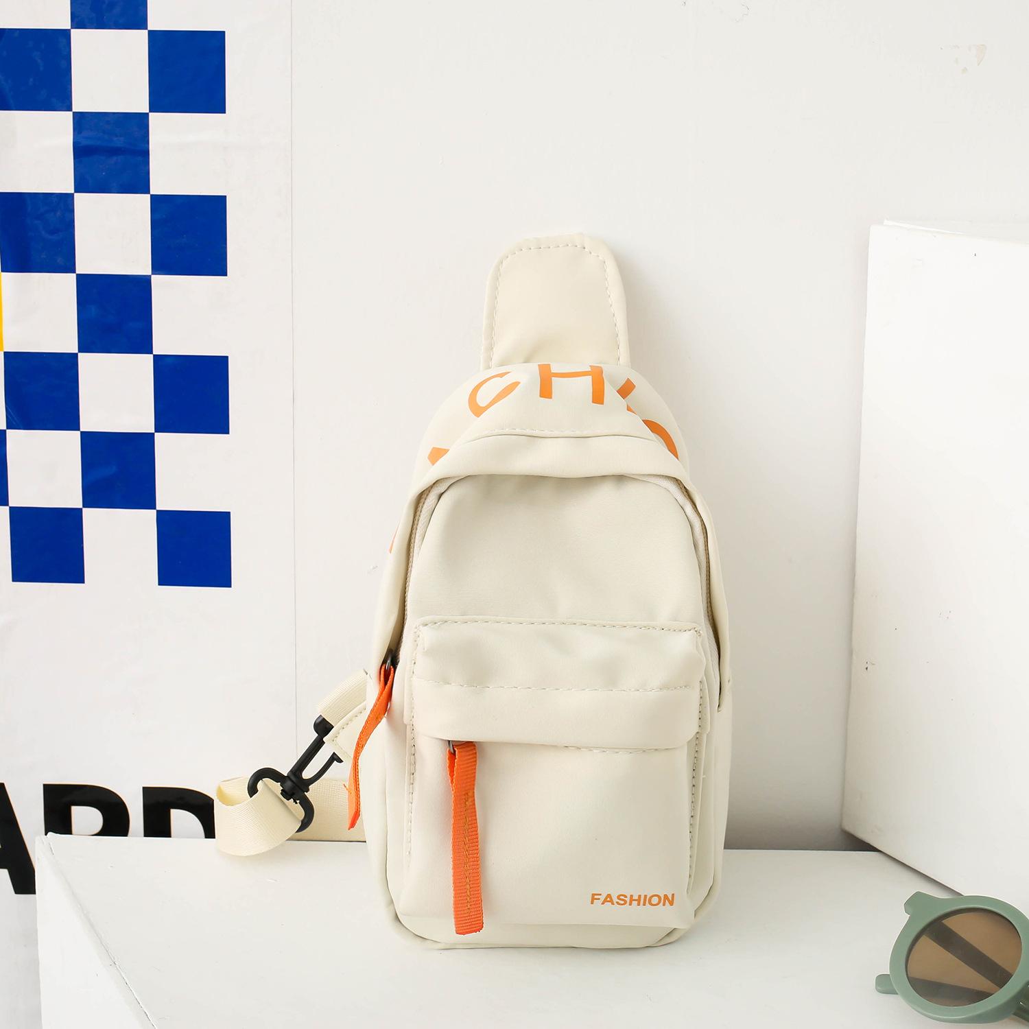 

Детские сумки модные крутые мальчики универсальные контрастные цвета нагрудные сумки иностранный стиль для маленьких мальчиков выходная сумка-мессенджер из холста белый