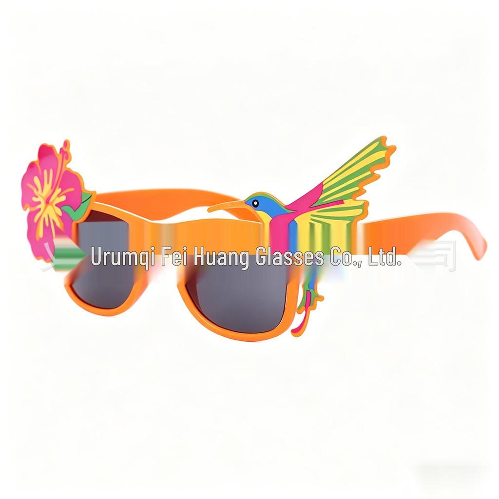 Hawaiian Beach Party Glasses: Coconut Tree, Flamingo, Parrot, Ice Cream, Flower & Wine Glass Fun