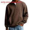 Wool Blend Stand Collar Long Sleeve Sweatshirt For Casual Men