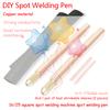 1Set Battery Spot Welding Pen Handheld Copper Belt 3mm Core DIY Point Touch Pen Thread Fixed For Battery Spot Welding