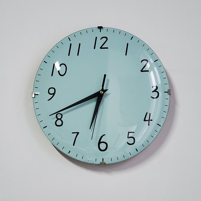 Spherical Glass Wall Clock Modern Minimalist Nordic Style Wall Clock Silent Quartz Clock Bedroom Living Room Wall Clock ZI38 (as the picture,30cm)