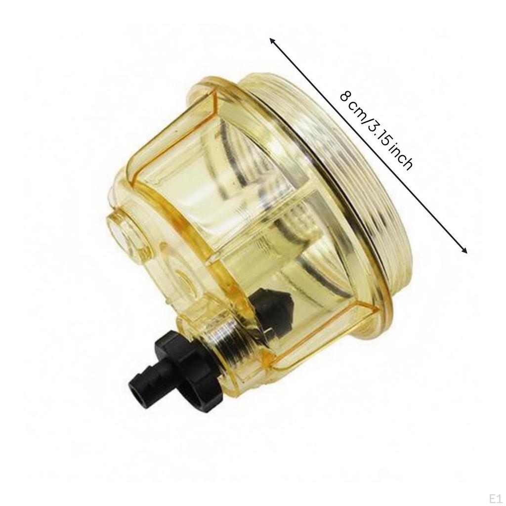 Transparent Oil Water Separator Cup Drain Spigot Amber Threaded Culinary Top Tool
