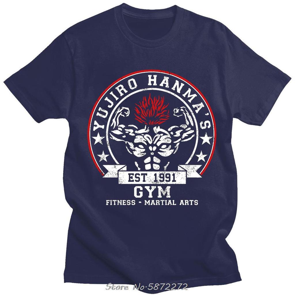 Baki The Grappler Anime Unisex T-Shirt Yujiro Hanma Lässiges Unisex Baumwoll-T-Shirt Kleidung Für Teenager Klassisches Punk-T-Shirt T-Shirt Kleidung