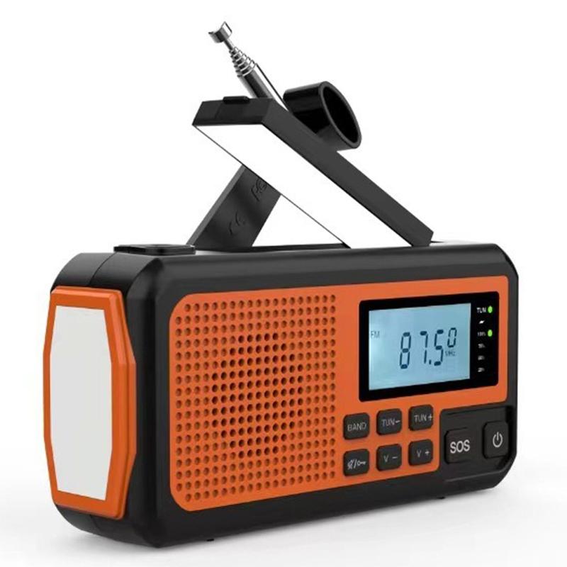 

373 Multifunctional Outdoor Emergency Hand Crank AM/FM Solar Radio Power Bank, EU Version Type A