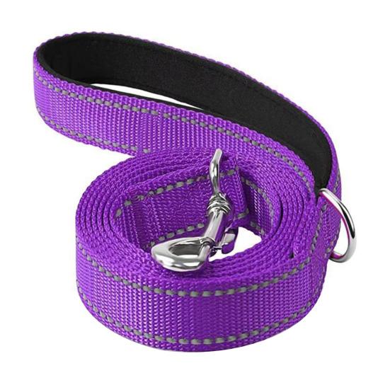 Büyük Orta Köpekler İçin Ağır Hizmet Köpek Tasması Yansıtıcı Naylon Evcil Hayvan Tasması Yumuşak Pedli Saplı Yürüyüş Eğitim İçin