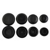 60 Piece Flush Mount Black Plastic Hole Plug Assortment Auto Sheet Metal Plastic Hole Plugs Kit Flush Types Auto Fastener