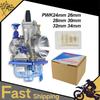 Universal Racing Carburetor - 24-34mm Blue Bowl for KEIHIN/KOSO/OKO/PWK 2T/4T Scooter/ATV/Dirt Bike (With Power Jet, Durable)