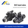 Houpou HVFF Pneumatic Quick Connect Hand Valve BUC4/8/6/4/10/12mm Manual Switch
