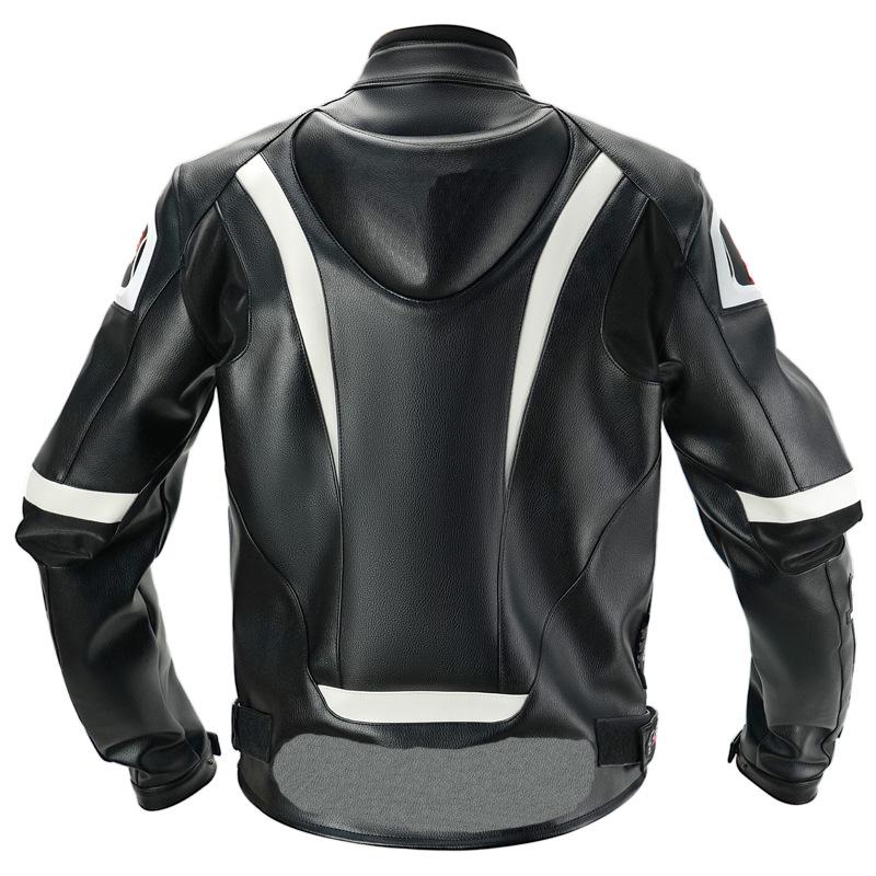Unisex PU Leather Motorcycle Jacket: Four Seasons, Off-road, Anti-fall, Cycling Gear for Men & Women