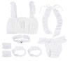 [PureAriBon] Plus Size Frilly Lovely Separate Costume Set with Bell, Cosplay, TOKYO GOODS MARKET (White, XXL)