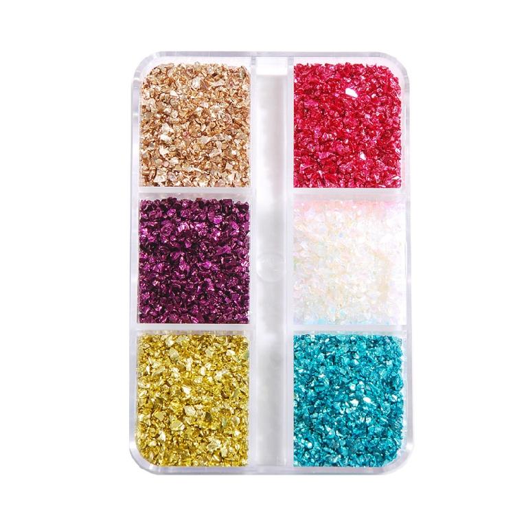 Crushed Glass Stone Resin Fillings Irregular Nail Art Decoration Jewelry Kits 1