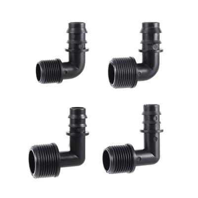 1/2" 3/4" Male Thread Elbow Connector DN16 DN20 90 Degrees Garden Micro Irrigation Pipe Connectors Angle Bend Water Fittings