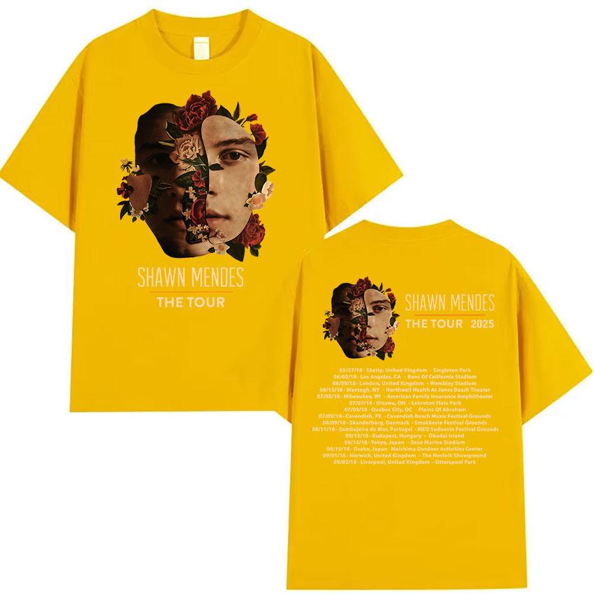 Shawn Unisexdes The Tour  Print T Shirt Unisexs Women ONeck Fashion Cotton Short Sleeve TShirts Summer Casual Clothing Tshirt
