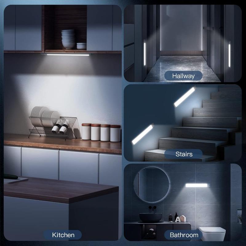1PC Ultra-thin Intelligent Human Body Sensor Light, Night Light, Magnetic Induction Stepless Dimming LED Wardrobe Wine Cabinet Light