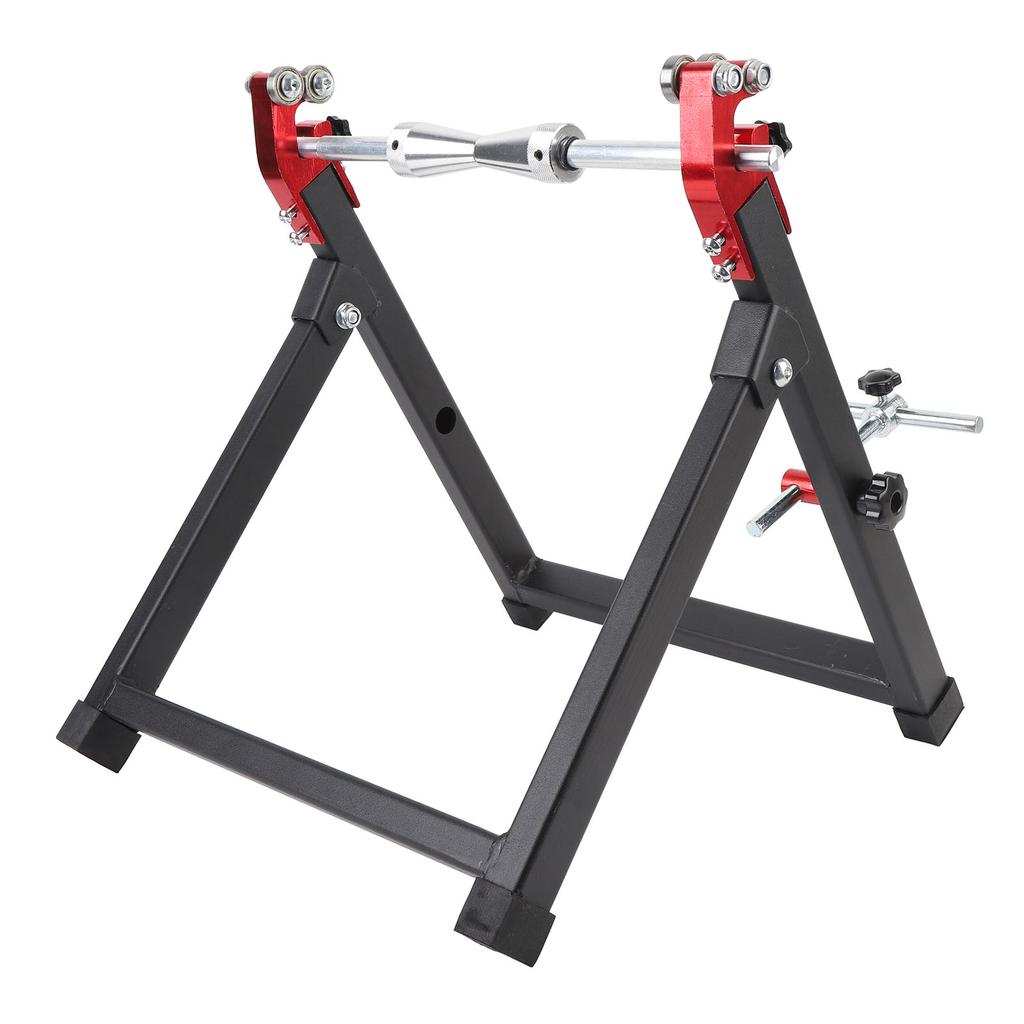 Motorcycle Wheel Balancer Stand Portable Bike Wheel Balancer Black Coated High Stability Foldable for Sport Dirt Bikes
