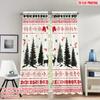Set Of 2 Flat Printing Christmas Hot Party Curtains Reindeer Snowflakes Trees Digital Printed Polyester Drapes Curtain