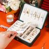 Portable PU Minimalist Jewelry Box for Studs and Rings - Multifunctional Storage Box