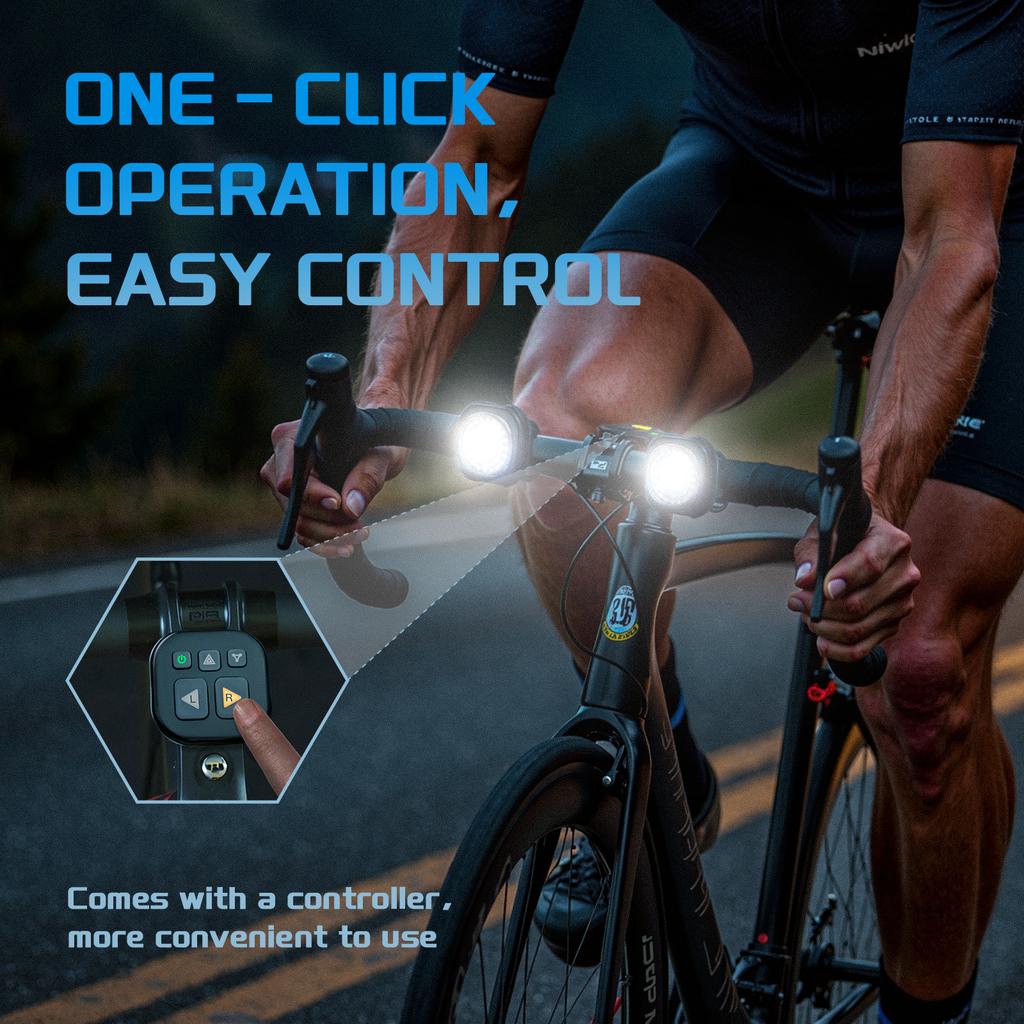 Portable Smart LED Cycling Taillight with Rear Bike Lights and Brake Signals Battery Operated Night Riding Accessories