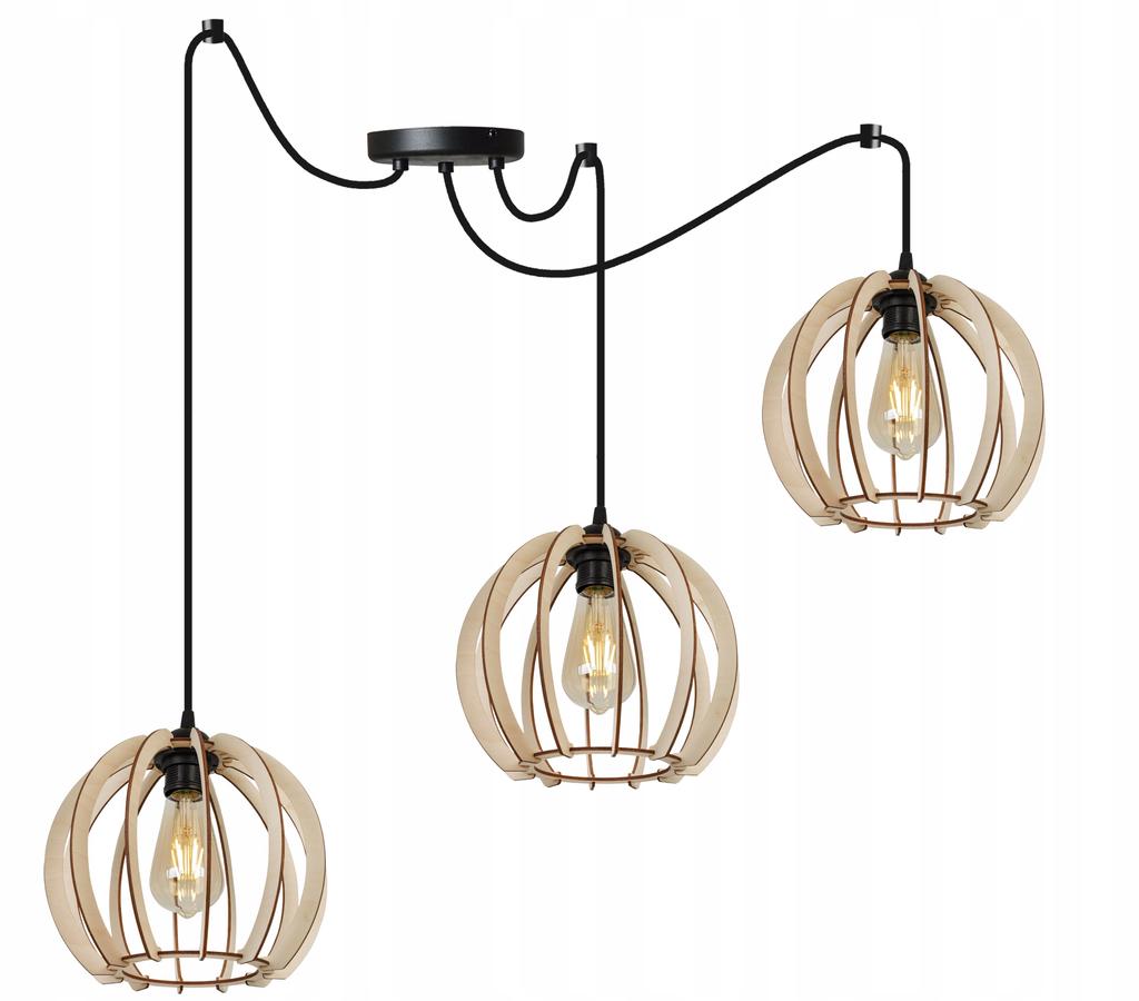 MODERN WOODEN LED CEILING HANGING LAMP