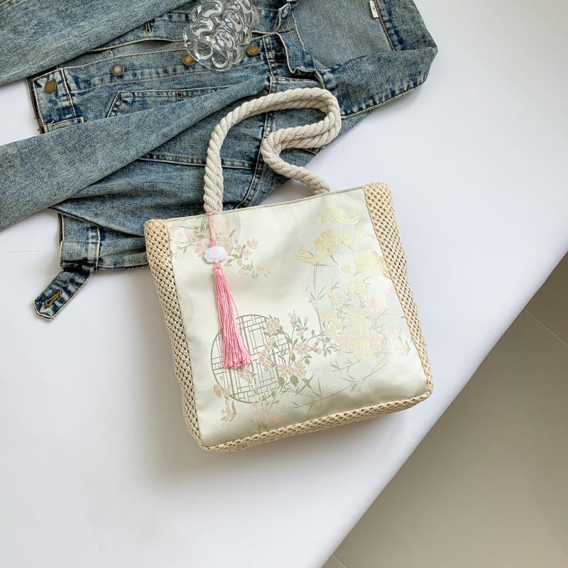 Fashionable One-shoulder Cross-span Bag New Commuter Bag Beautiful Summer Texture Simple Large Capacity Tote Commuter Bag