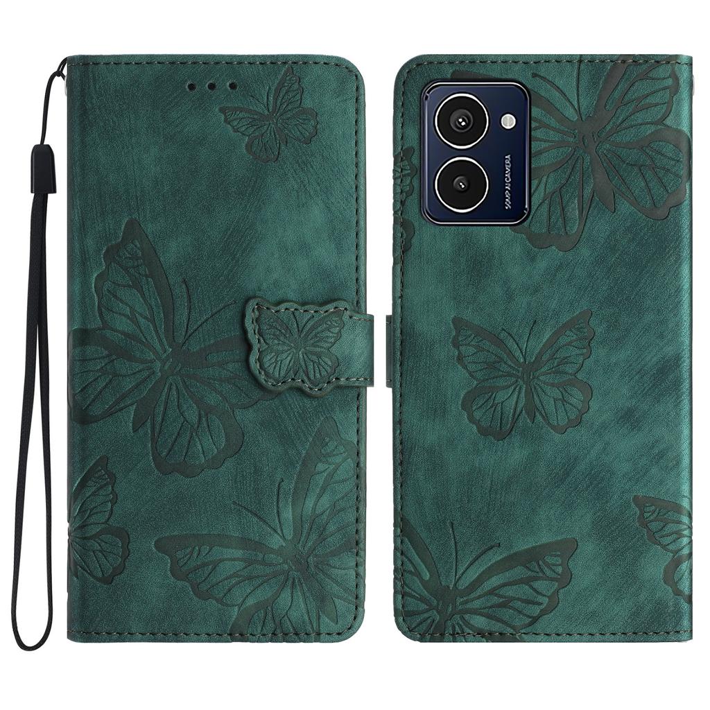 For HMD Pulse Pro Case Butterfly Design Flip Wallet Leather Phone Cover Skin-Touch