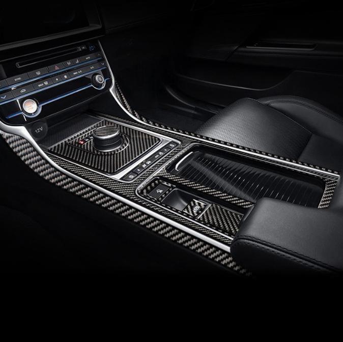 Jaguar F-PACE Carbon Fiber Interior Console & Cup Holder Decorative Sticker