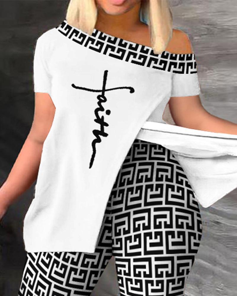 2024 Autumn Women's European & American Two-Piece Irregular Fashion Long Pants Set