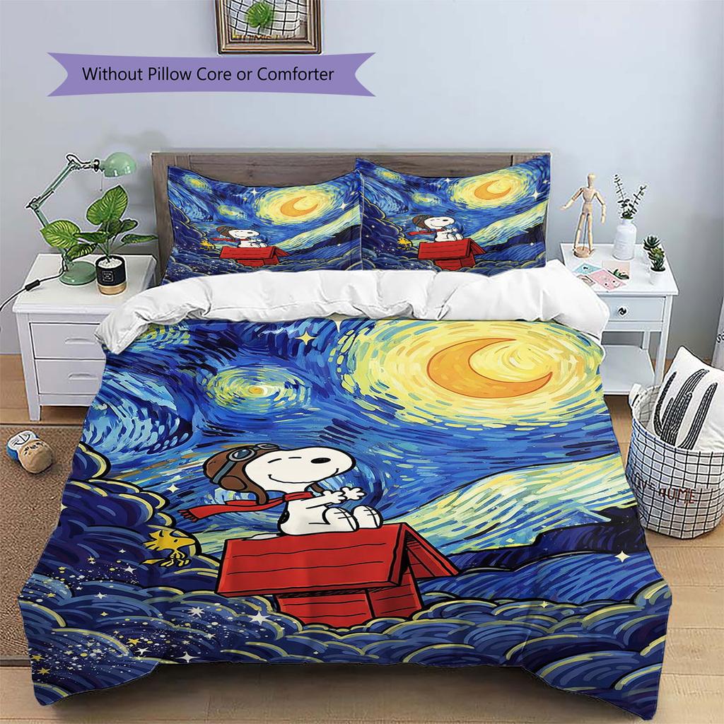 Snoopy Family Portrait Comfortable and Warm Bedding Set The Perfect Choice for Decorating Your Bedroom and Creating A Happy Home