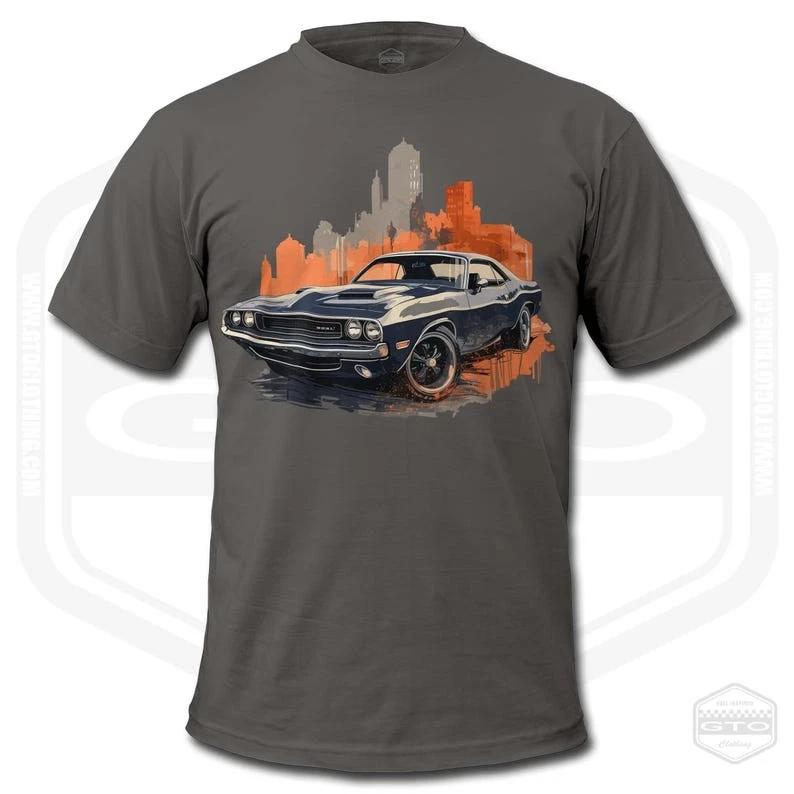 1970 Challenger T-Shirt Men Retro 4 American Muscle Car Fan Art XS
