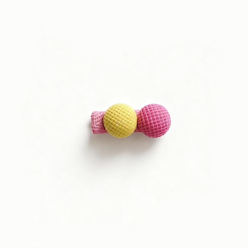 

Dopamine Candy Color Hair Clips: Fabric-Wrapped Button Duckbill Bows for Women s Bangs and Side.