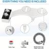 Cold Water Bidet Attachment - Dual Spray Nozzle for Feminine & Posterior Wash, Pressure Adjustment
