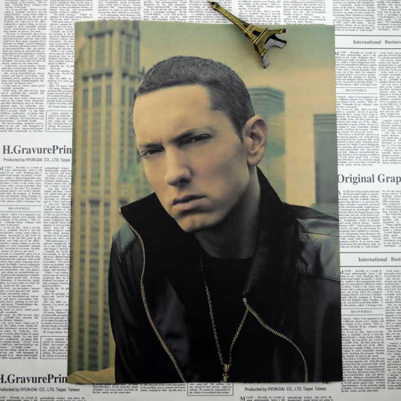 Eminem Retro Punk Poster - Kostenloser Versand Dekorative Rock Sänger Kunst