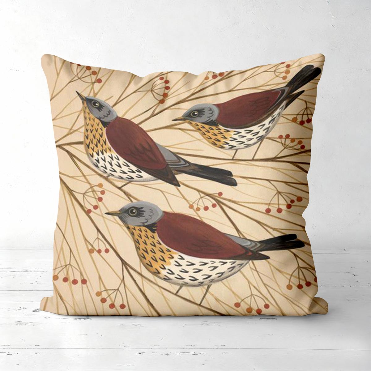 

Autumn Bird Patterned Cushions For Home Decor Polyester pillowcase, sofa decorative cushion cov Headboard Pillow 45x45cm