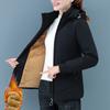 Women Add Velvet Cotton Jacket Female Winter Fleece Warm Hood Fashion Coat Ladies Down Padded Jackets