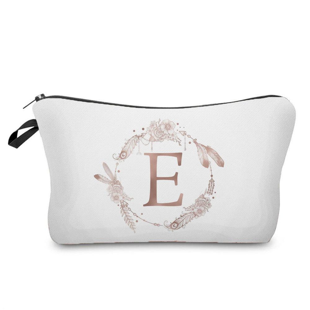 Women letter Print Cosmetic Bag Toiletries Organize Travel Storage Case