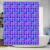 Rideau de douche rectangulaire motif violet bleu vif Ensemble Décoration moderne Accessoire de salle de bain Pour décoration de maison Taille: 72''X84'', M
