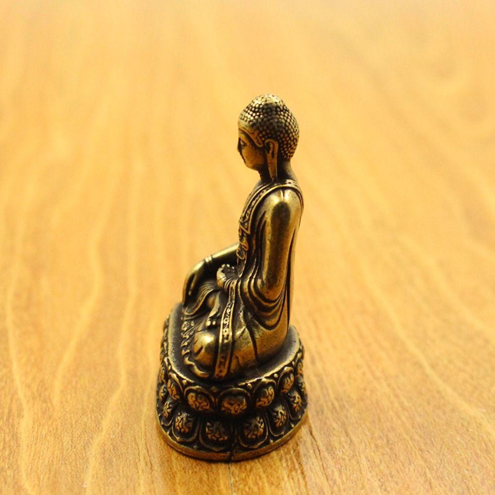 Car Decoration Micro-carving Buddha Trinkets Desktop Decor Sitting Buddha Figurine Sakyamuni Statue