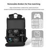 Waterproof SLR Camera Bag With Upper Lower Compartments And Color-Blocking Design Dual-Shoulder Camera Backpack