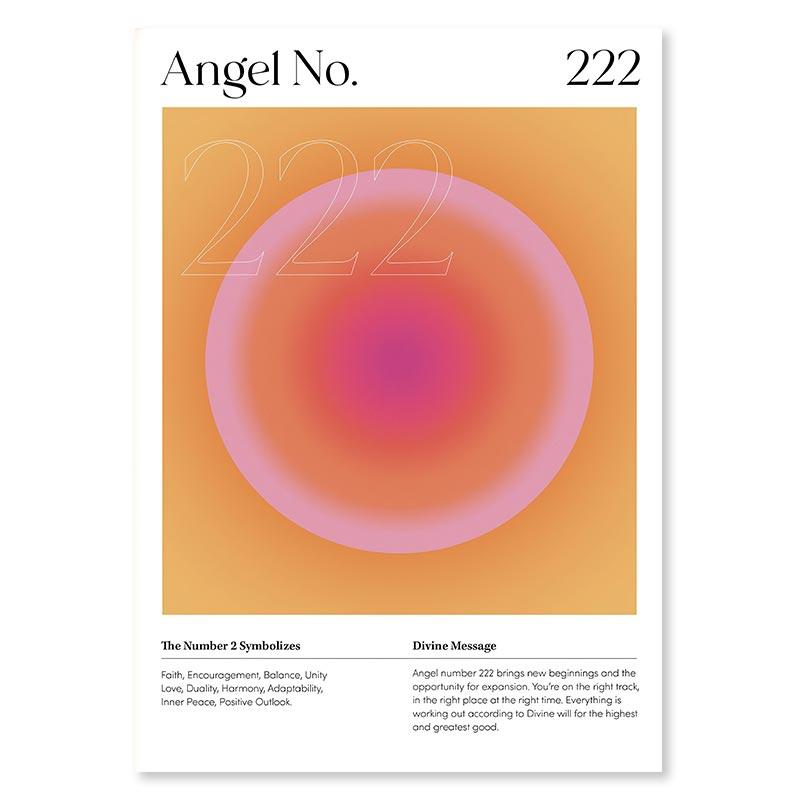 

Художественный холст с градиентом ауры энергии и тайны, число ангела, скандинавские постеры, настенное искусство для гостиной, принты, картины для домашнего декора 21x30cm No Framed