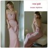 Guiruo Ice Silk Backless Nightdress – Sexy Halterneck Solid Color Pajamas for Spring and Summer (Q2750)