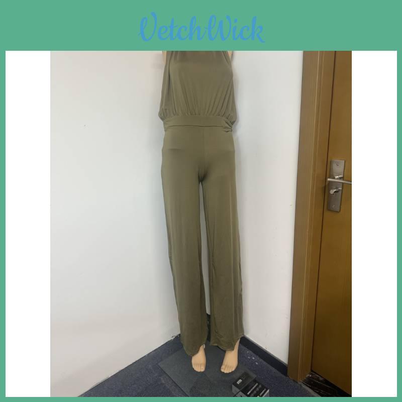 Streetwear-Jumpsuit für Damen mit Patchwork-Design und High-Waist-Passform